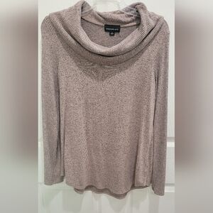 Fortune and Ivy pink sweater with black flecks, size small